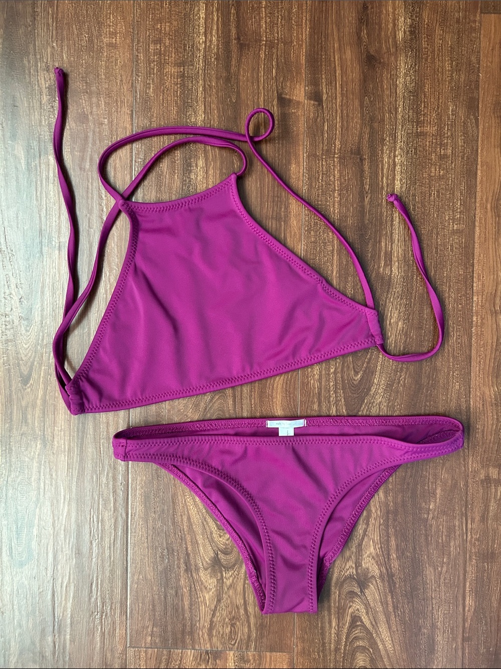 EUC Free People Vibrant Purple Halter Bikini Set
